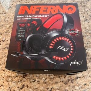 Inferno Pro Plus Over-Ear Gaming Headset - Black and Red